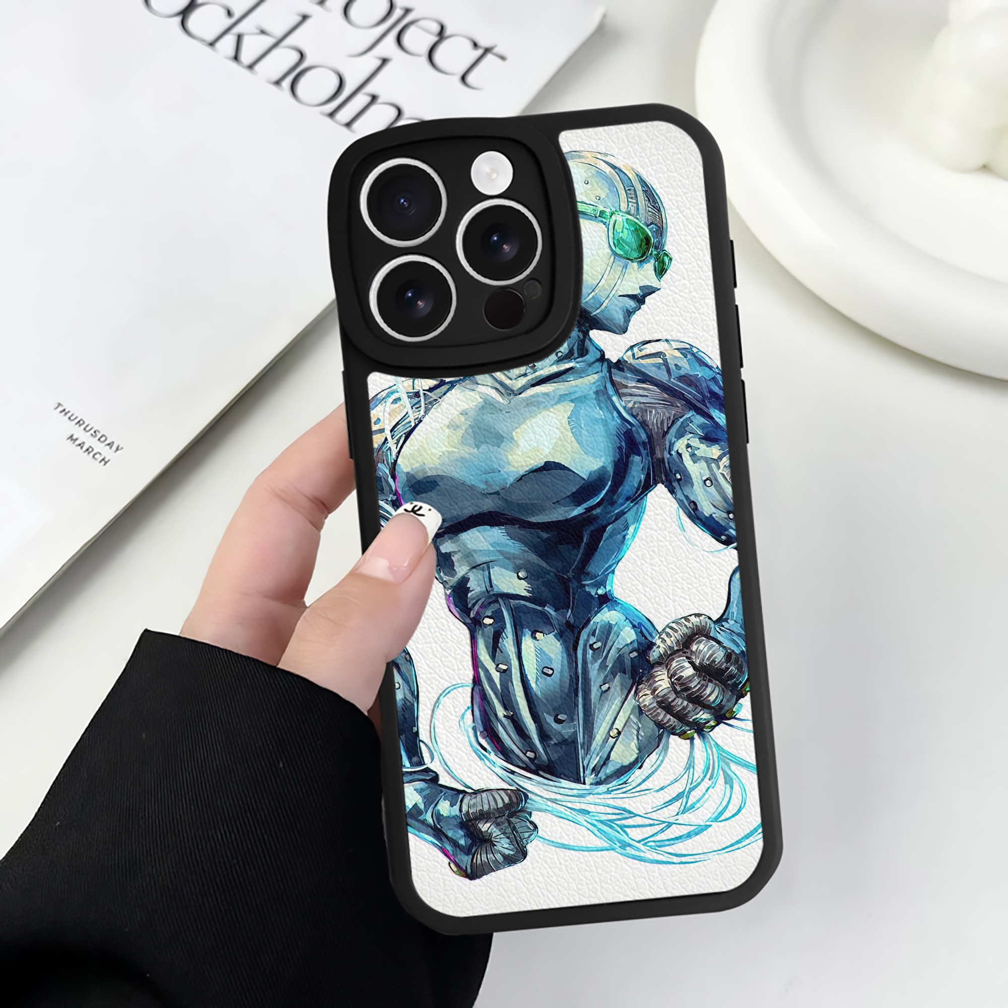 （画像用） ジョジョの奇妙な冒険 JoJo's Bizarre Adventure 【iPhone 16シリーズ対応】シリコンスマホケース（レザー調） 材質：シリコン